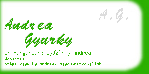 andrea gyurky business card